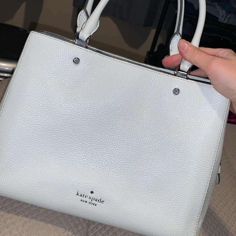 White/grey Kate Spade bag